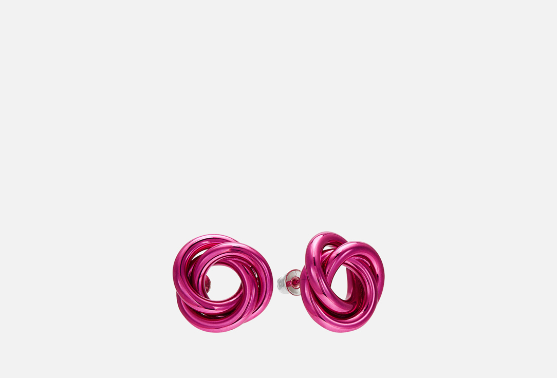 

Серьги серебряные MOSSA, Night pink 2 шт