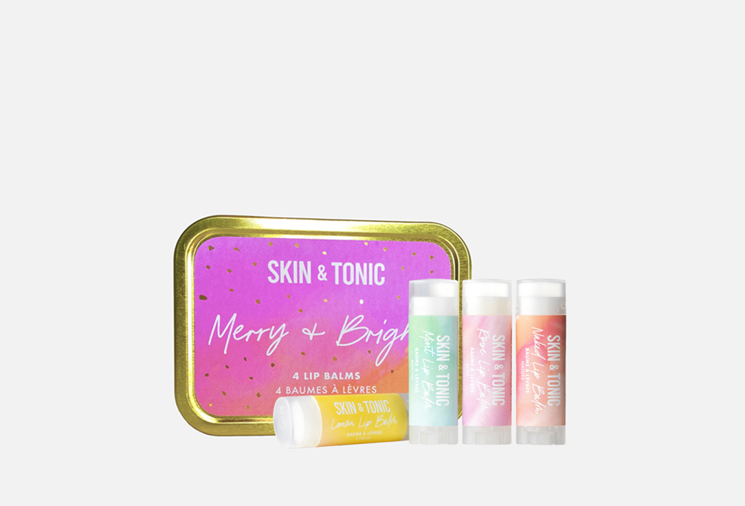 Набор бальзам для губ Skin and Tonic Merry & Bright 