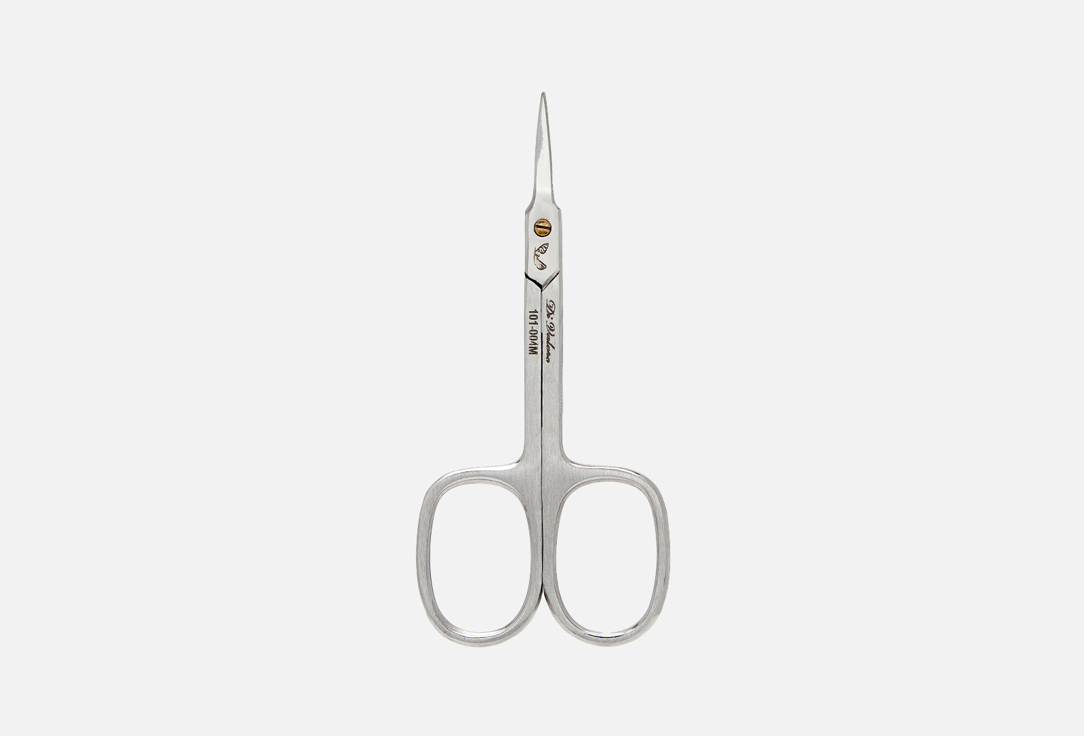 Ножницы маникюрные для кутикулы DI VALORE Manicure scissors/ cuticle/ shiny/ length / curved blades 1 шт маникюрные ножницы chromeplated manicure scissors curved tip 1 шт