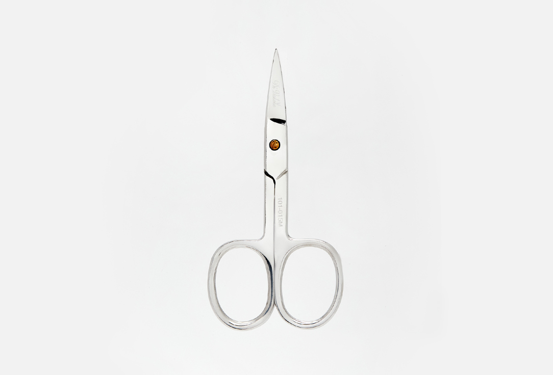 Ножницы маникюрные для ногтей DI VALORE Manicure scissors/ for nails/ shiny/ length / straight blades 1 шт ножницы маникюрные для ногтей di valore manicure scissors for nails shiny length curved blades 1 шт