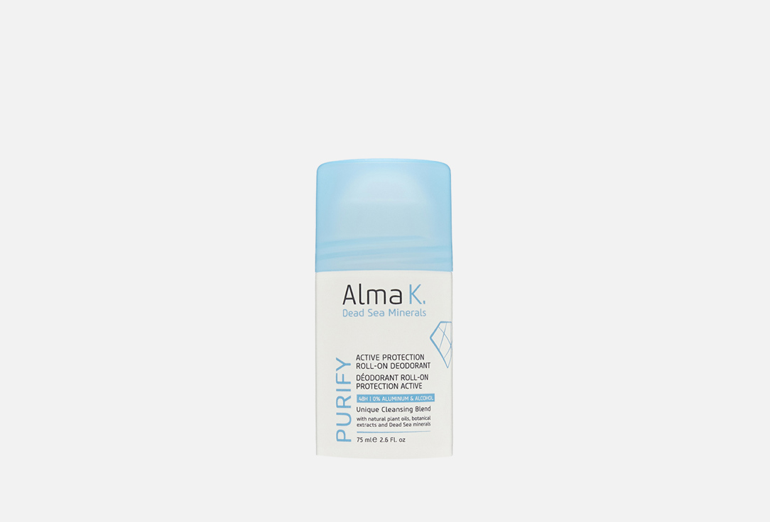 Роликовый дезодорант для тела ALMA K. Purify active protection 75 мл шариковый дезодорант с минералами без солей алюминия mineral deodorant roll on 48h 50мл