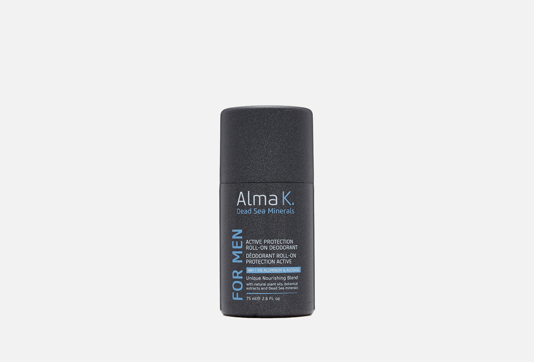 Роликовый дезодорант для тела ALMA K. For men active protection 75 мл дезодорант минеральный zeitun mineral deodorant spray for men unscented ultra pure 150 мл