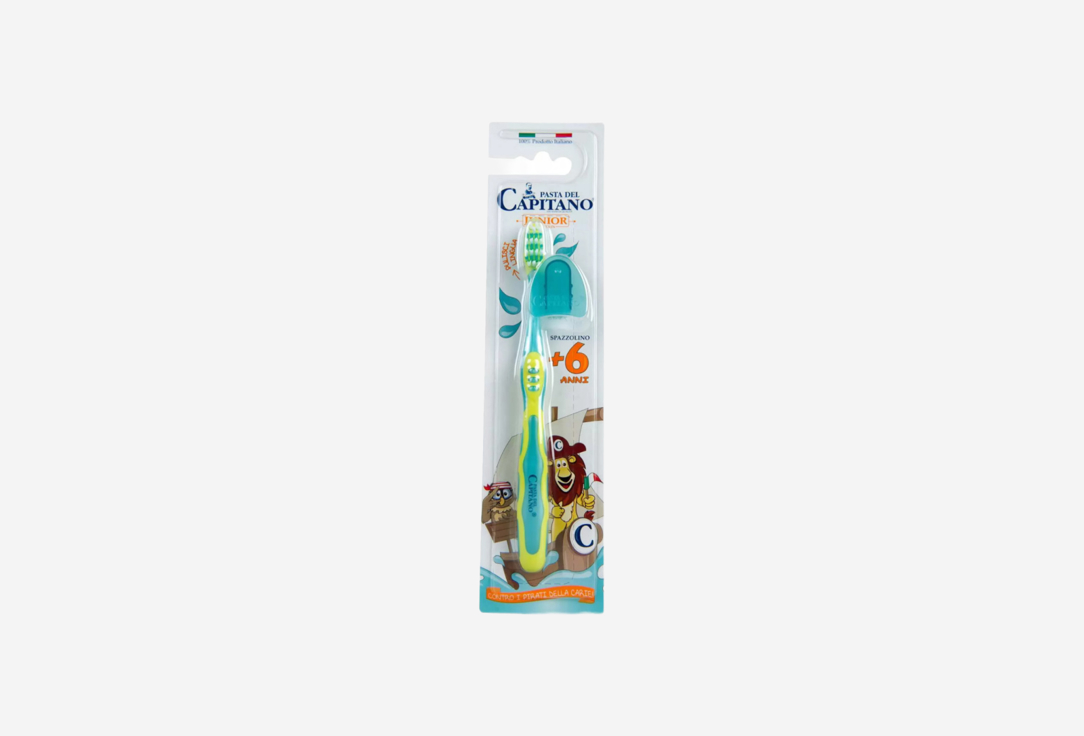 цена Детская зубная щетка (в ассортименте) PASTA DEL CAPITANO Junior мягкая 6+ 1 шт