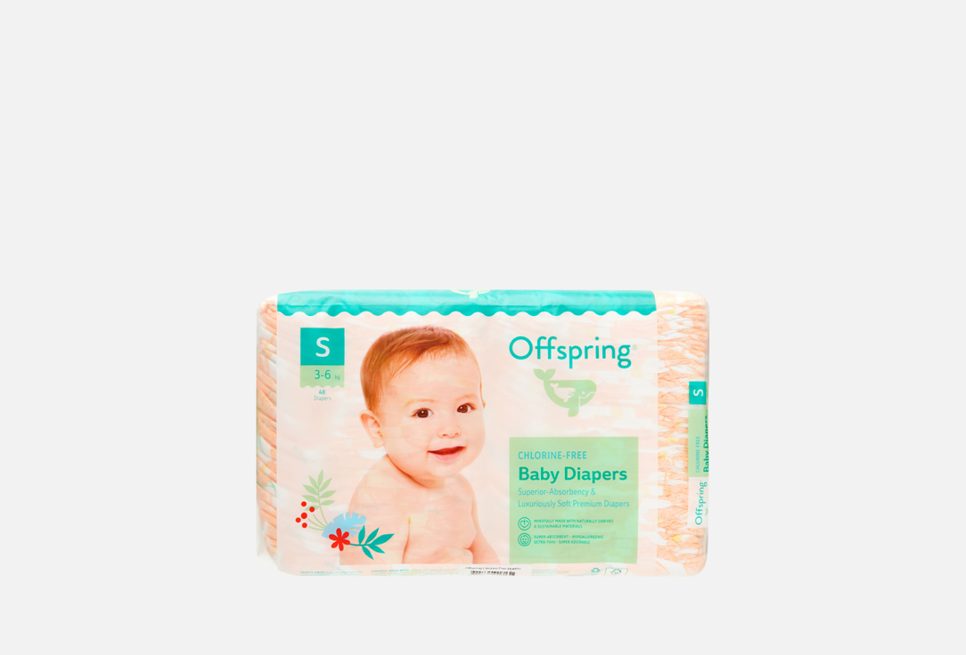 Изображение товара Подгузники Offspring 3-6 кг, апельсины