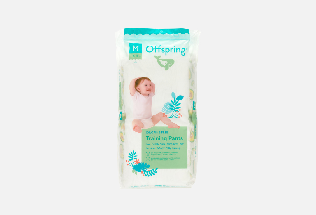 

Трусики-подгузники OFFSPRING, 6-11 кг, авокадо 42 шт