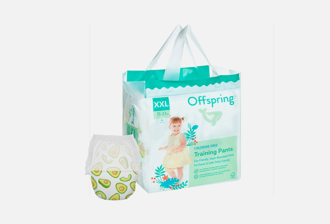

Трусики-подгузники OFFSPRING, 15-23 кг, авокадо 24 шт