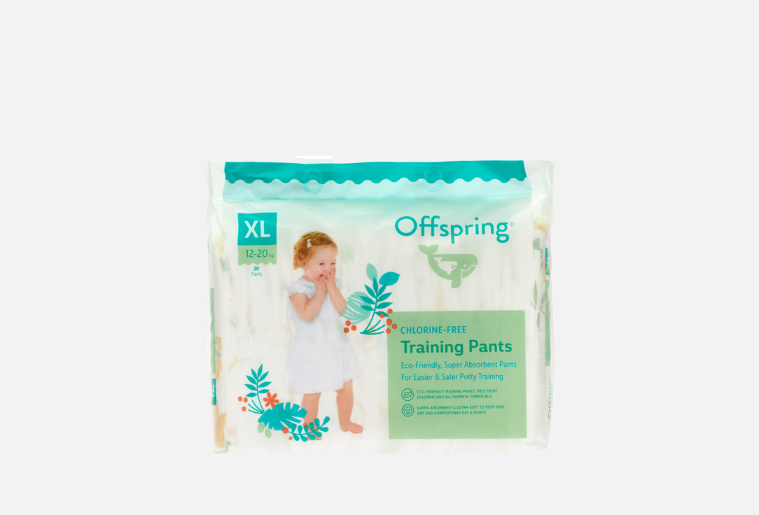 Трусики-подгузники OFFSPRING 12-20 кг, лимоны 30 шт