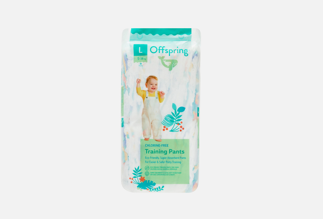 

Трусики-подгузники OFFSPRING, 9-14 кг, море 36 шт