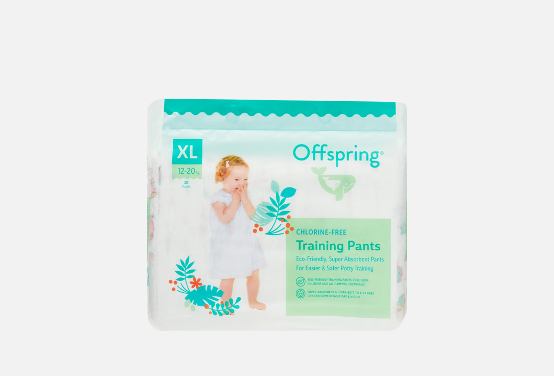 

Трусики-подгузники OFFSPRING, 12-20 кг, совы 30 шт