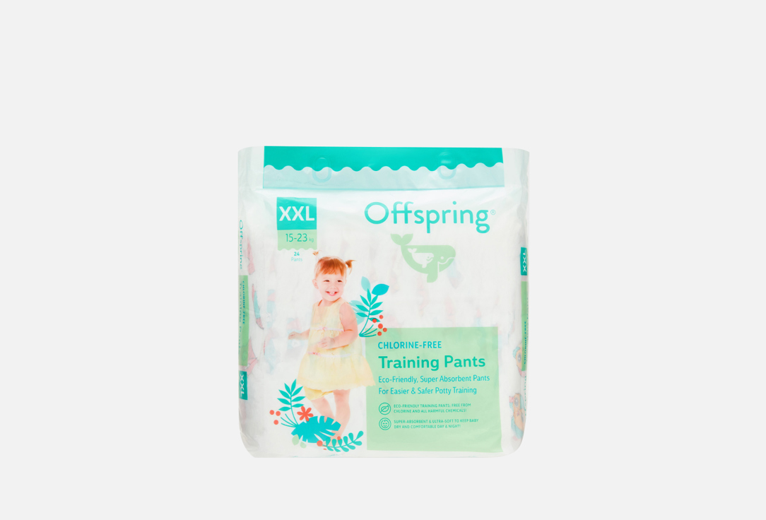 

Трусики-подгузники OFFSPRING, 15-23 кг, совы 24 шт