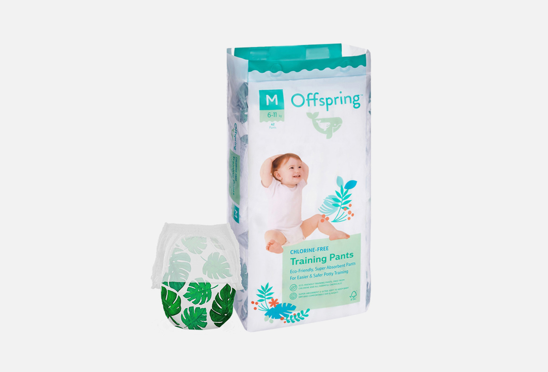 Изображение товара Трусики-подгузники Offspring 6-11 кг тропики экологичные и мягкие
