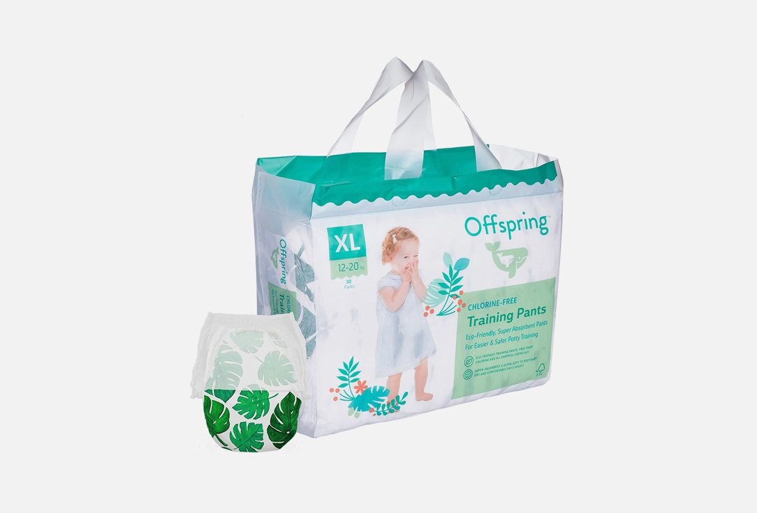 Трусики-подгузники OFFSPRING 12-20 кг, тропики 30 шт