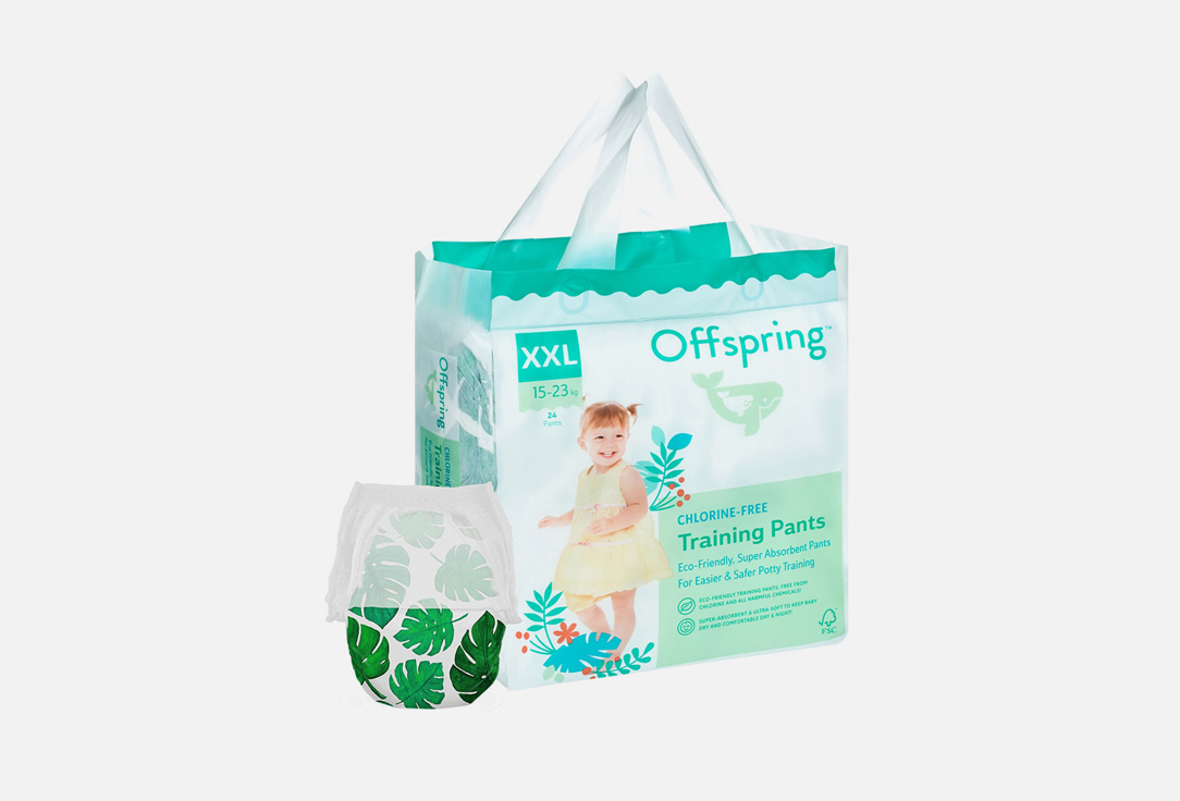 Изображение товара Трусики-подгузники Offspring 15-23 кг, тропики