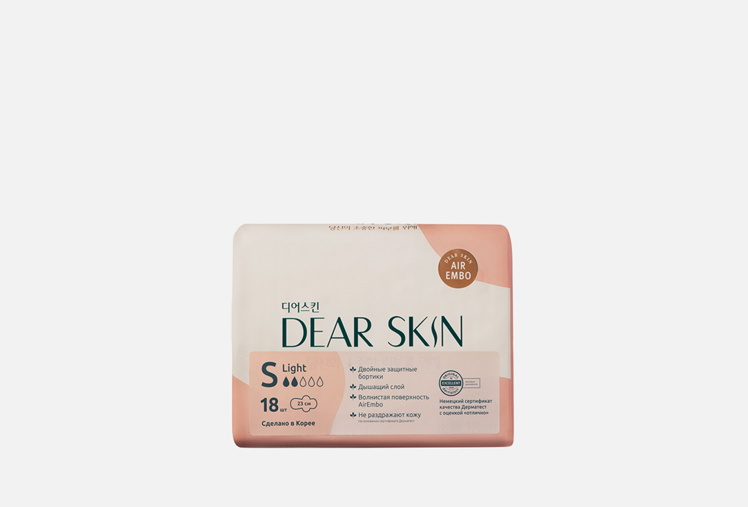 прокладки DEAR SKIN Air embo sanitary pad light 18 шт