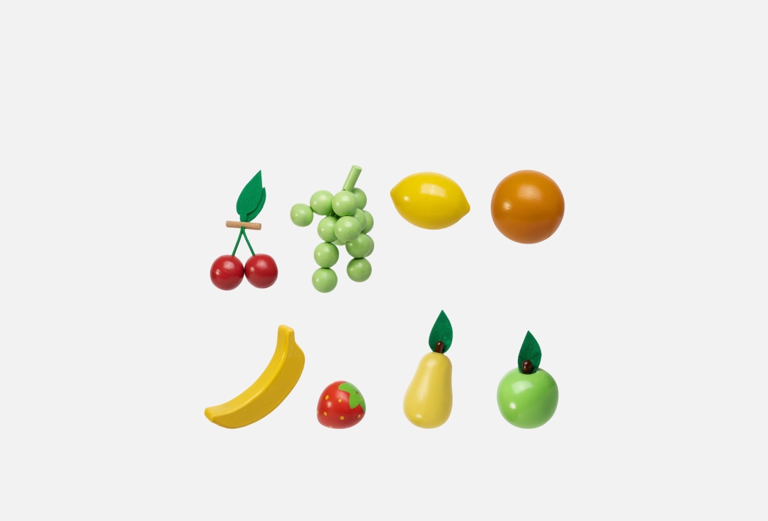 Изображение товара Набор деревянных игрушечных фруктов LUKNO в мешочке для детей от 3 лет