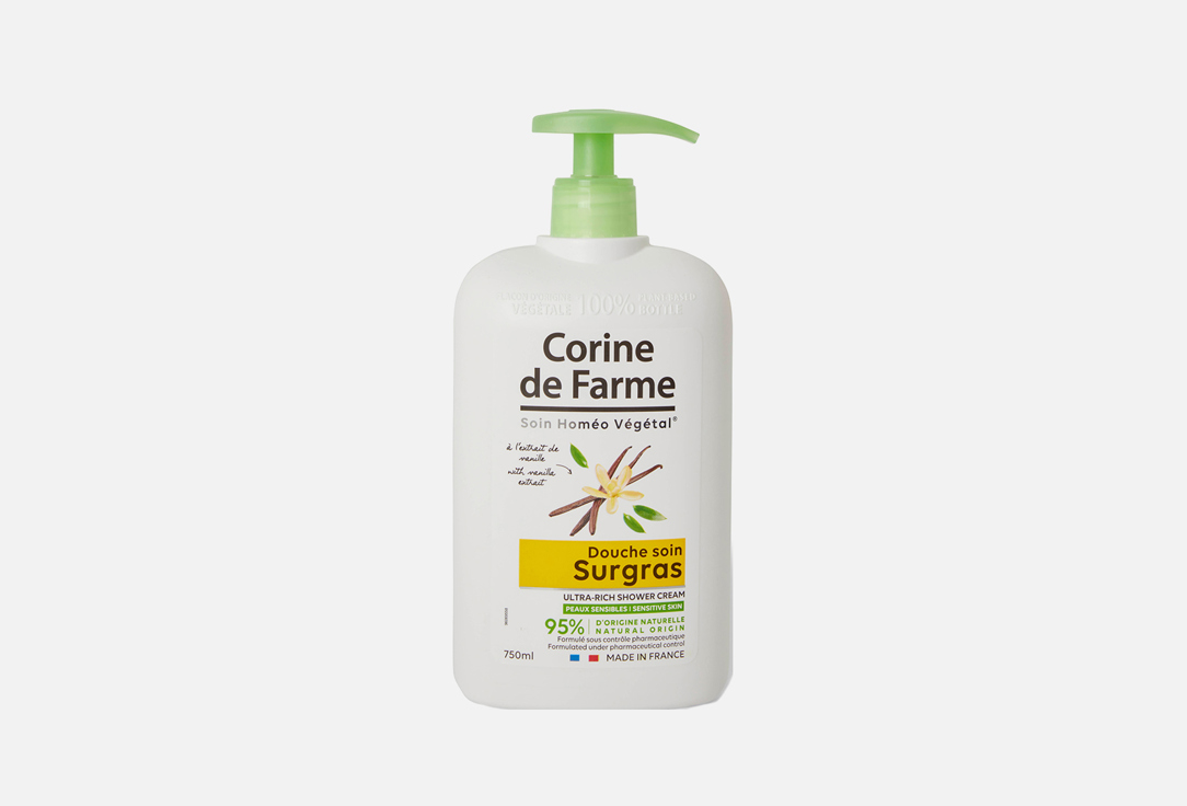 Крем для душа CORINE DE FARME Vanilla extract 750 мл средства для ванной и душа corine de farme гель для душа ультра питание ваниль