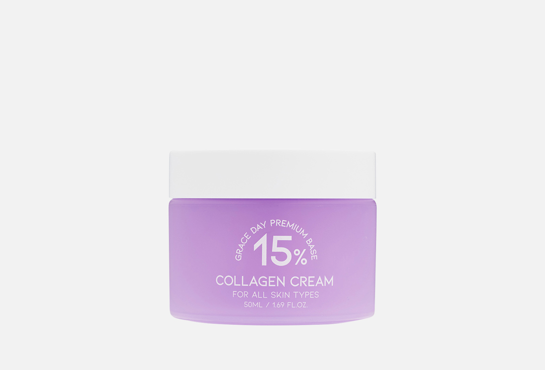 крем для повышения эластичности кожи miguhara collagen cream origin 50 гр Крем для эластичности кожи лица GRACE DAY COLLAGEN 15% CREAM 50 мл