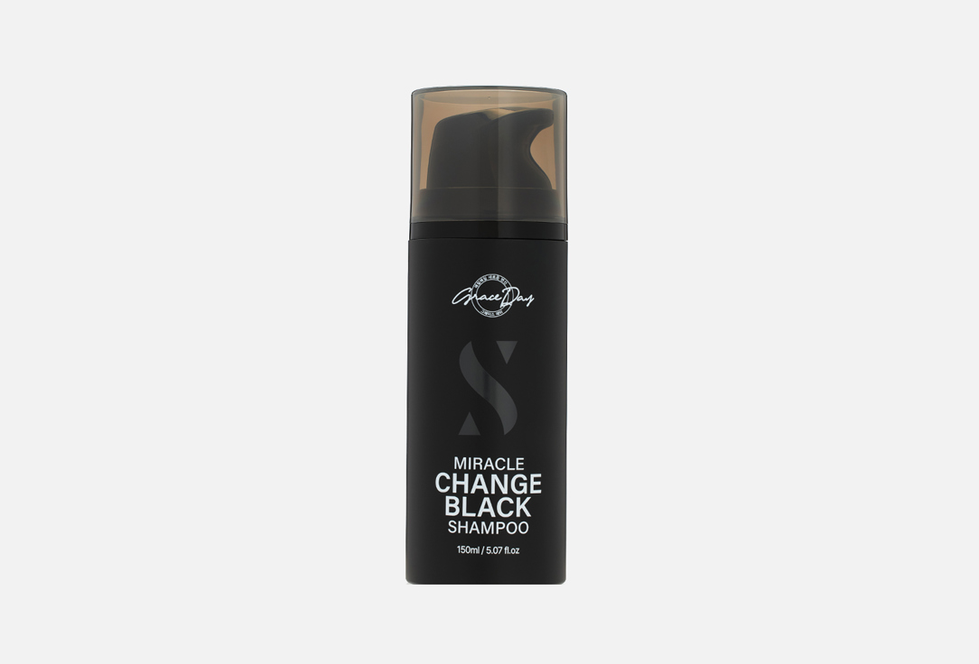 цена Черный тонирующий шампунь для волос GRACE DAY MIRACLE CHANGE BLACK SHAMPOO 150 мл