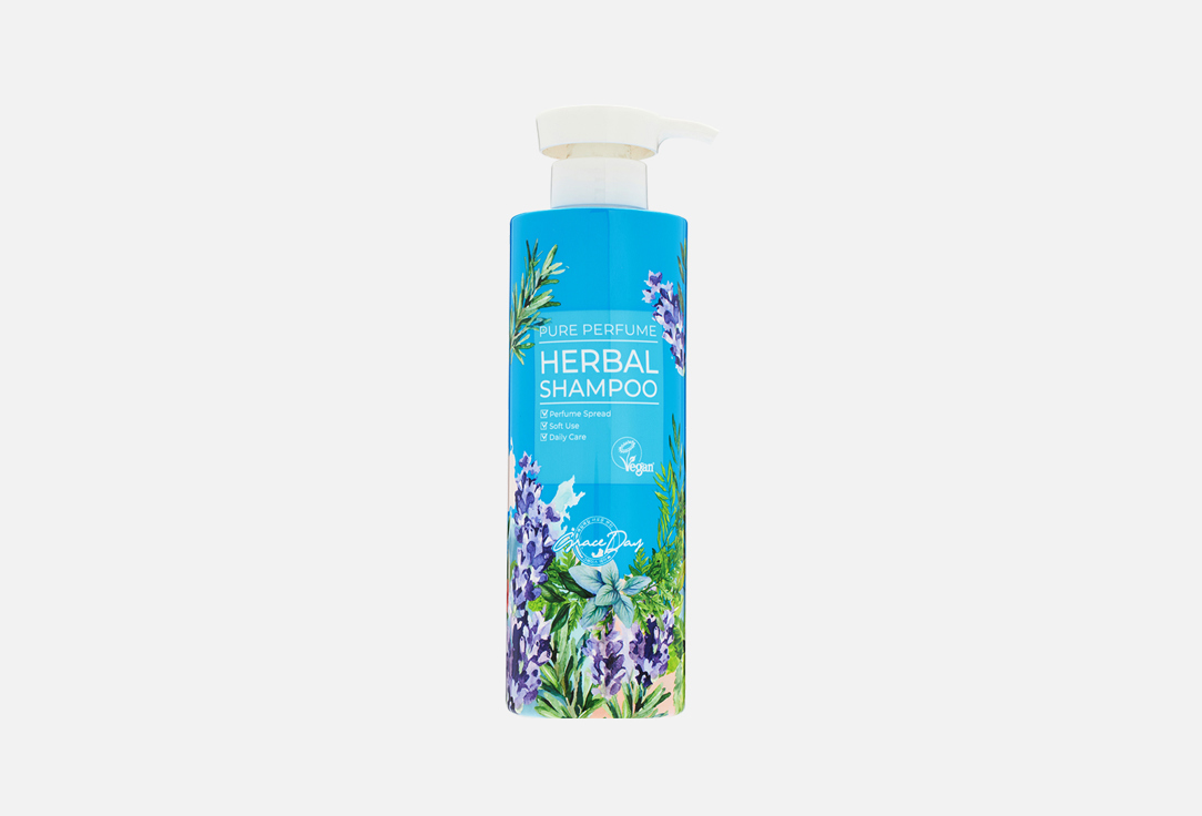 

Парфюмированный шампунь для волос GRACE DAY, PURE PERFUME HERBAL SHAMPOO 500 мл
