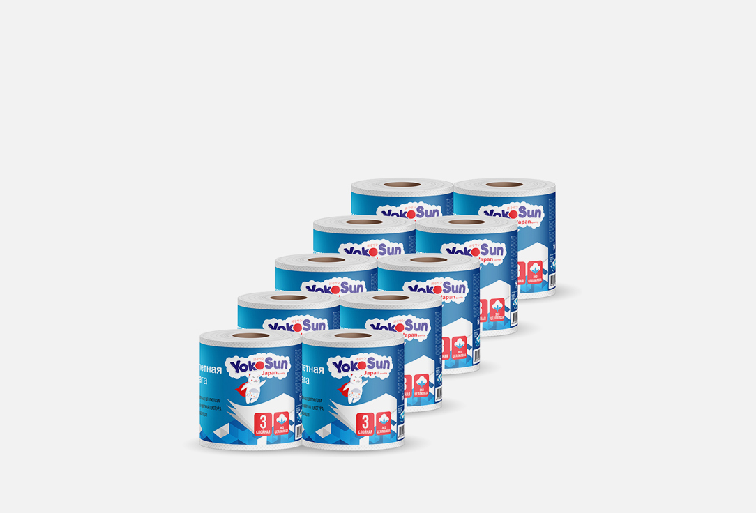 

Туалетная бумага YOKOSUN, Трехслойная 10 шт