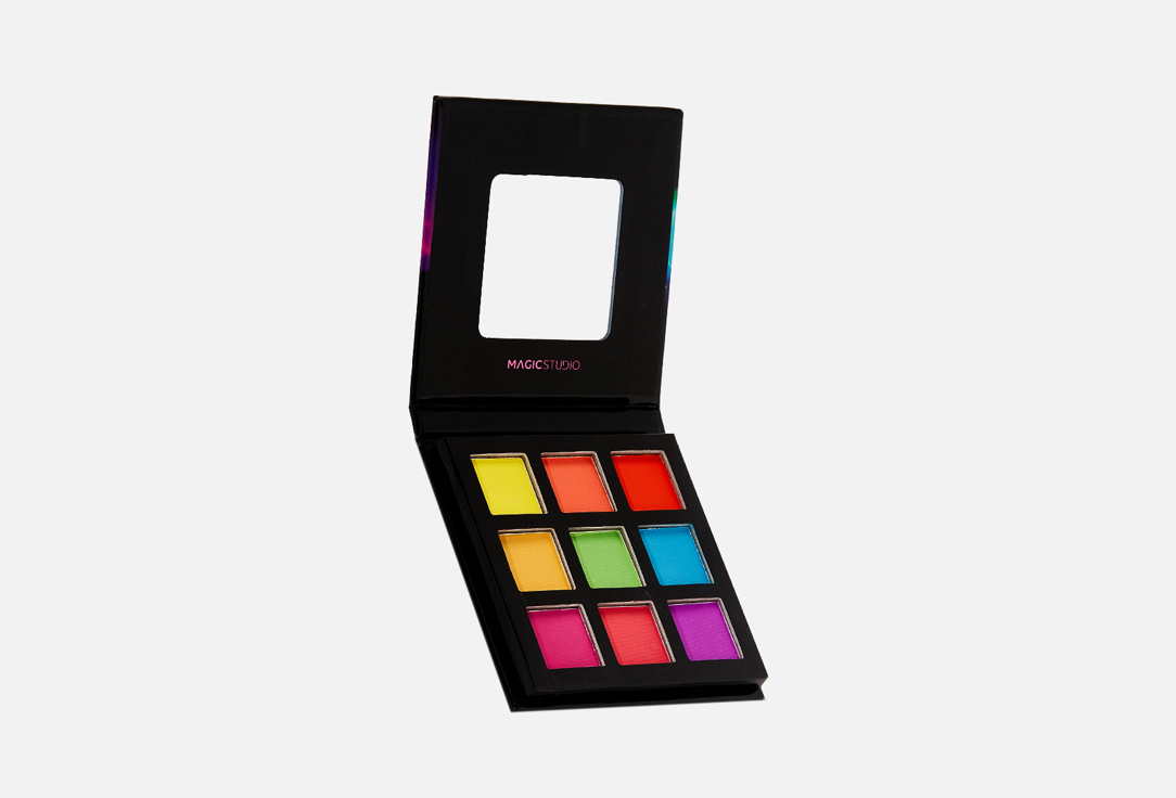 Палетка теней MAGIC STUDIO 9 Color Neon Formula Eyeshadow 0.055 г палетка теней magic studio nudes compact case 6 colors 0 077 гр