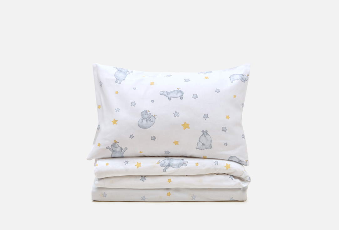 

Детский комплект постельного белья НОЧЬ НЕЖНА, Принт, Бегемотики, Детский детский мл