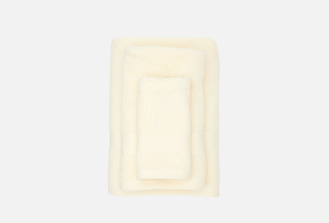 Комплект полотенец махровых НОЧЬ НЕЖНА Молочный 3 шт комплект махровых полотенец нефрит с вышивкой весенняя нежность набор полотенец полотенце для лица рук или ног 3шт 50x70 50x100 70x140