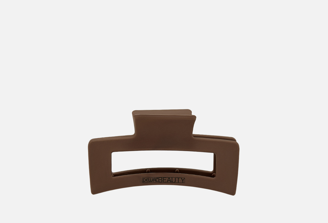 Изображение товара Заколка-краб для волос Dewal прямоугольная большая коричневая