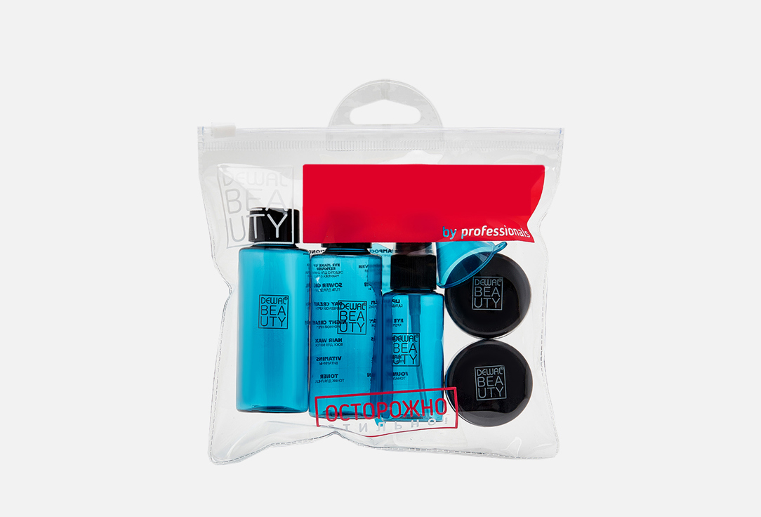 Изображение товара Дорожный набор баночек для путешествий Dewal морская волна