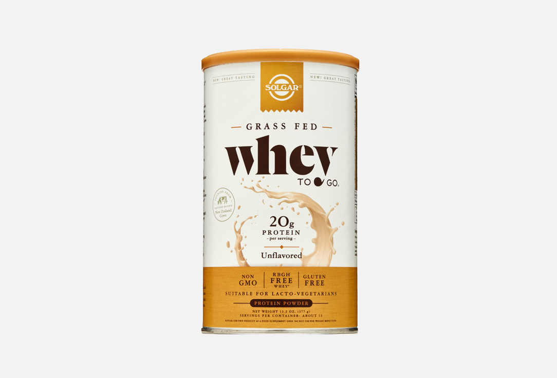 Протеин SOLGAR Whey to go unflavored 377 г