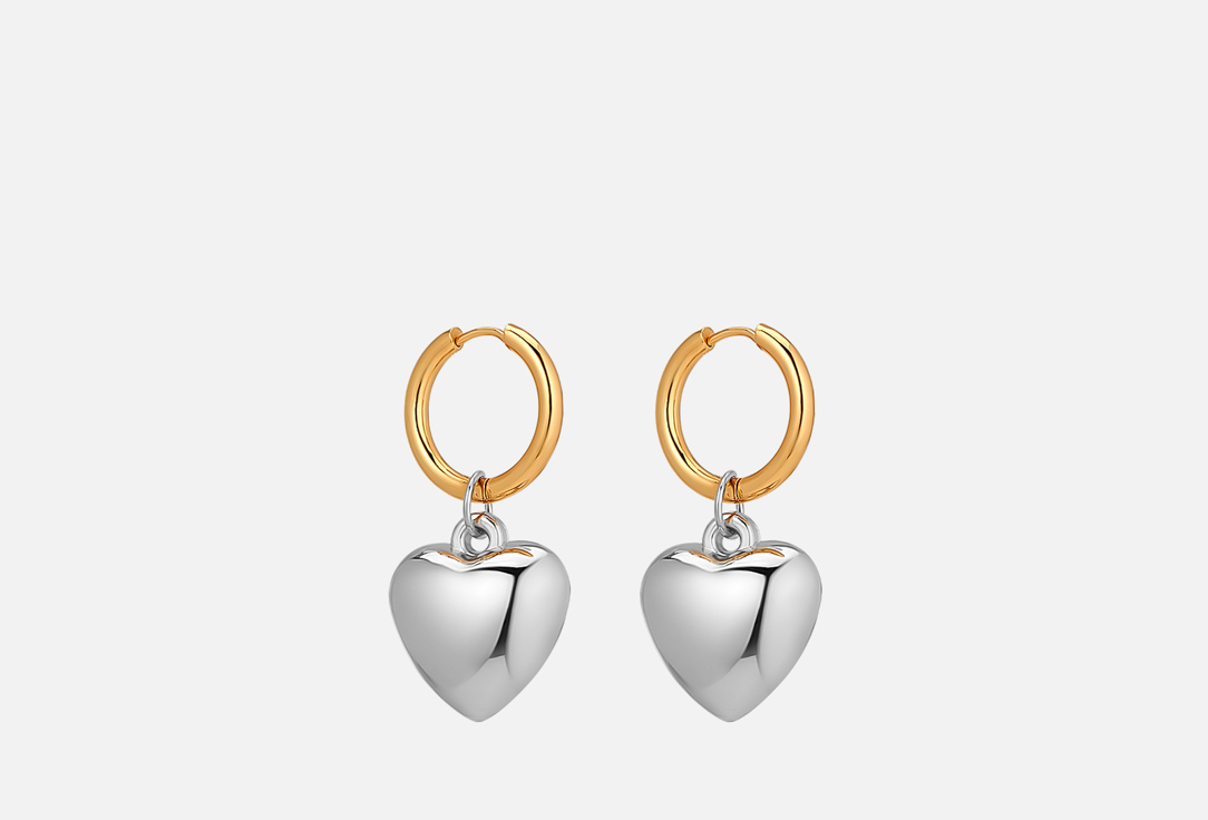 Изображение товара Серьги-кольца с сердечками для женщин от Asu Clothing