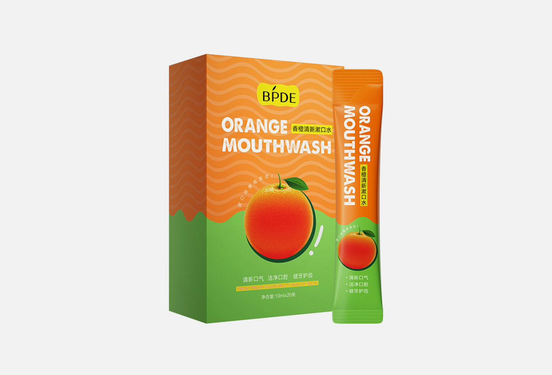 

Ополаскиватель для полости рта BPDE, Со вкусом апельсина 20 шт