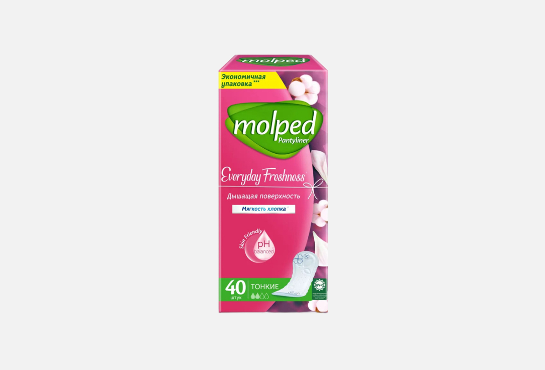

Ежедневные прокладки MOLPED, Everyday freshness 40 шт