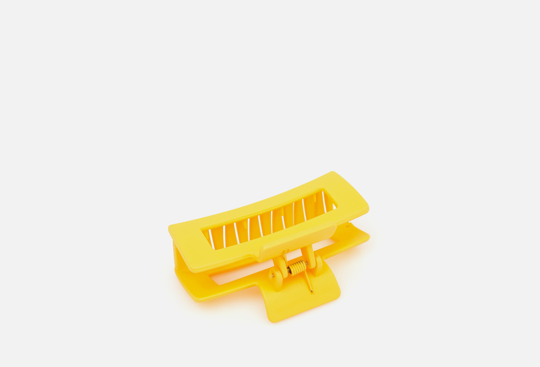 Изображение товара Заколка для волос EsDemiDa прямоугольная желтая пластиковая краб для женщин