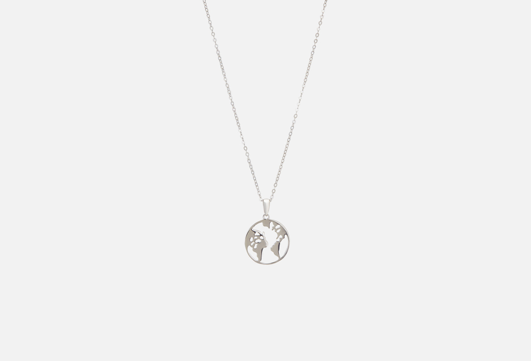 Колье серебряное JUVEDEL Карта мира 
