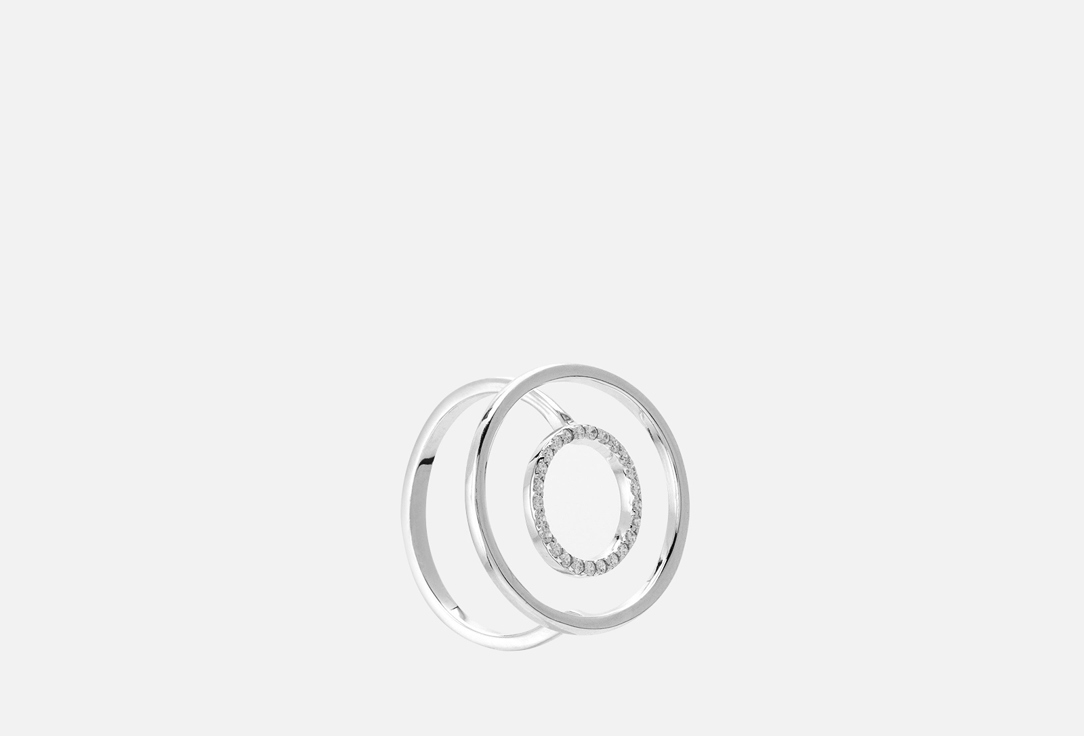 Кольцо серебряное JUVEDEL Круг с фианитами 