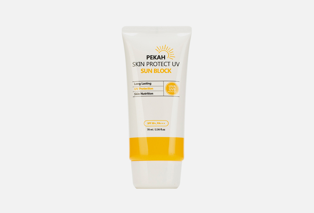 цена Солнцезащитный крем для лица и тела SPF 50+/PA+++ PEKAH Skin Protect UV Sun Block 70 мл