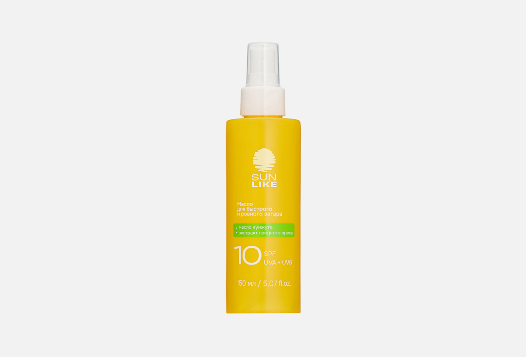 Масло для быстрого и ровного загара SPF10 SUNLIKE Sesame oil 150 мл