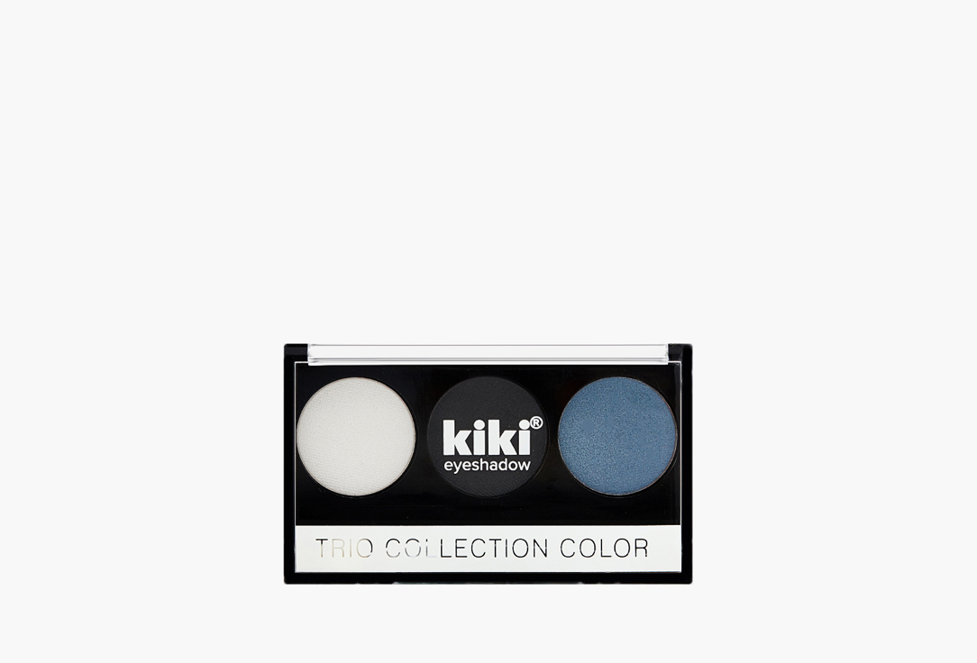 Тени для век KIKI Trio Collection Color белый, черный, синий