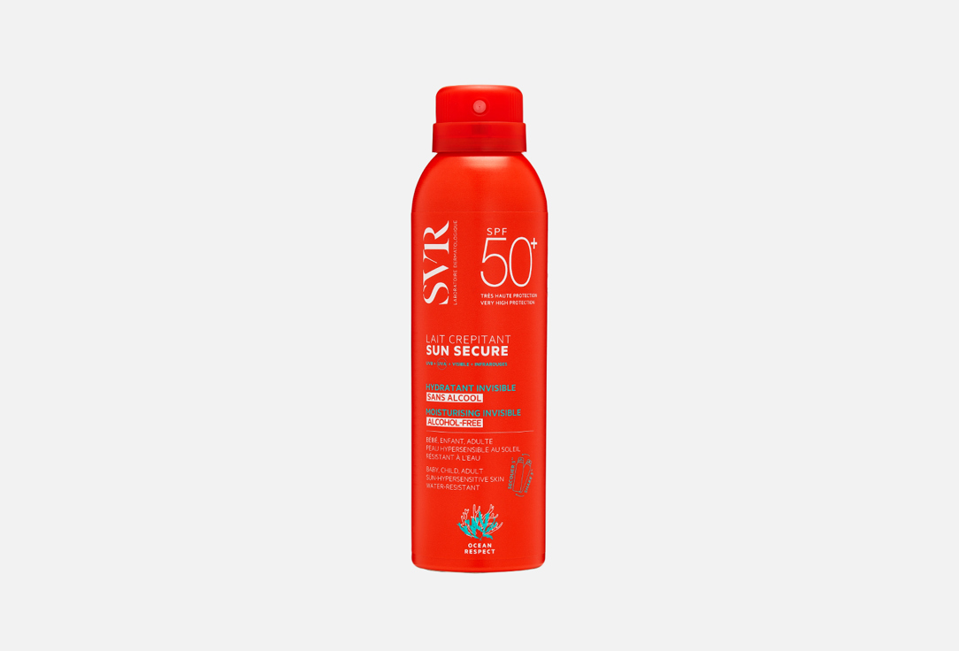 Солнцезащитное увлажняющее молочко, SPF 50+ SVR LAIT CREPITANT SUN SECURE 200 мл