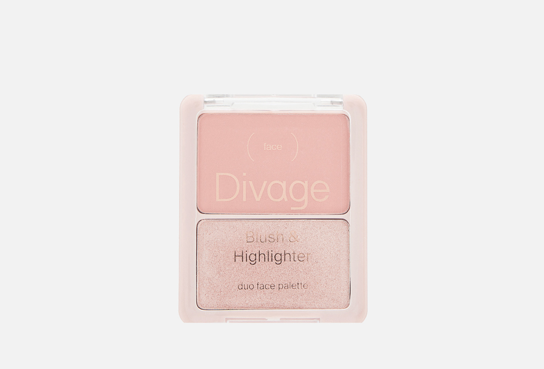 цена Палетка для лица DIVAGE Blush & Highlighter Duo Face Palette 8 г