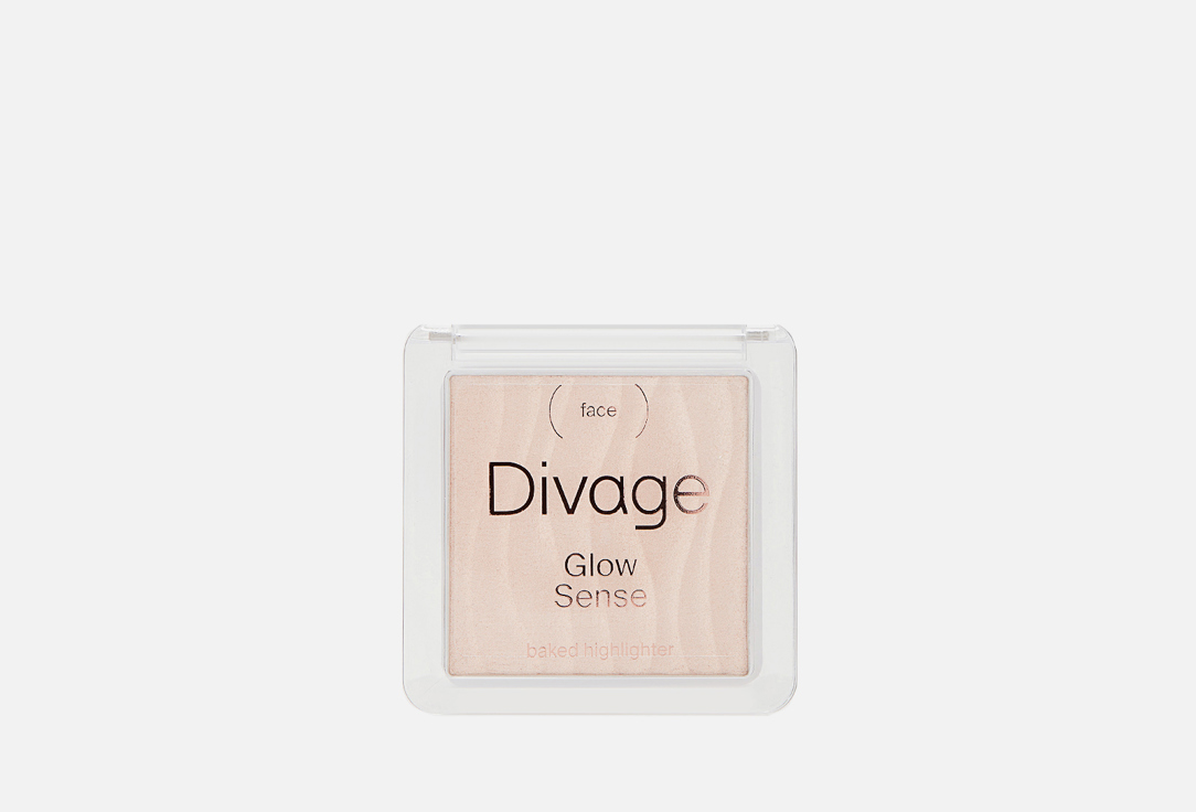 Хайлайтер для лица запеченный Divage Glow Sense Baked Highlighter розовое сияние