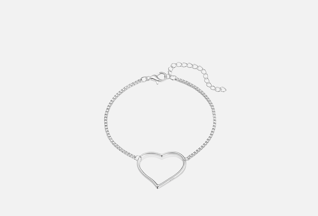 

Браслет RINOVA, Декор сердце серебряный 1 шт