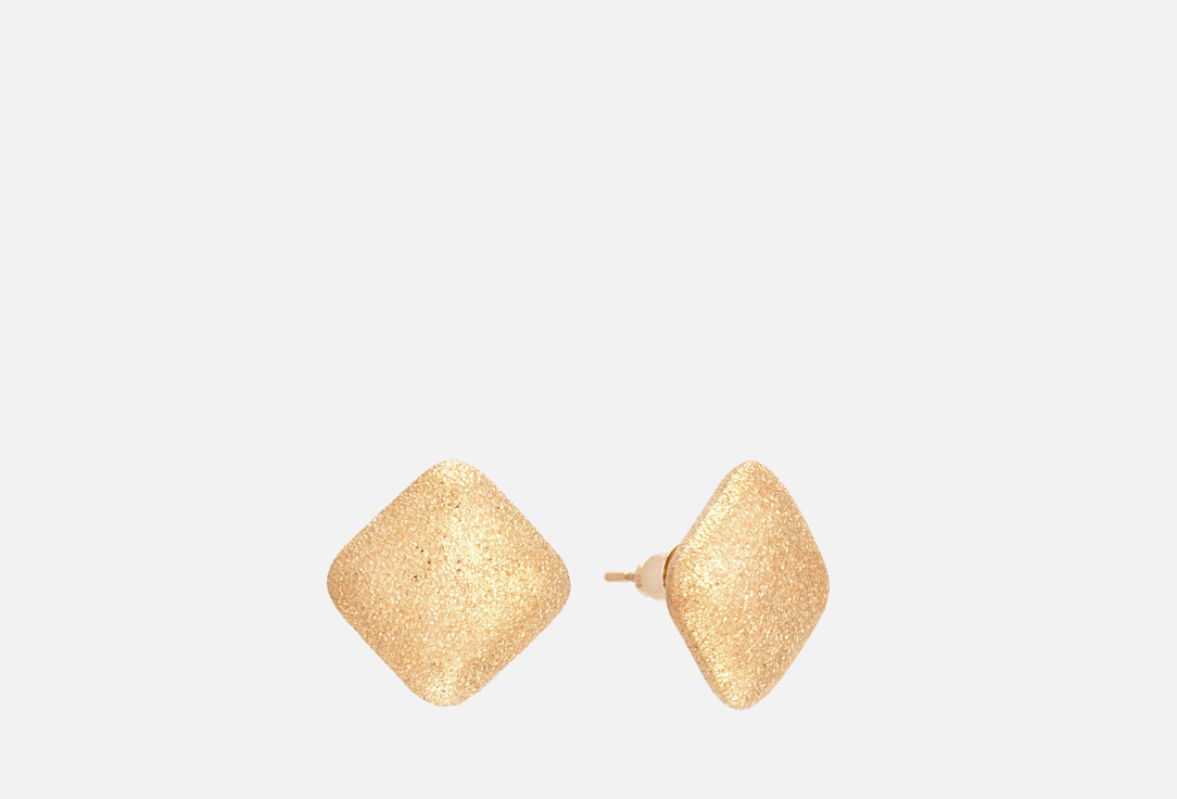 Серьги RINOVA Серьги,дизайн квадрат золотистые 2 шт lisa smith золотистые серьги подковы