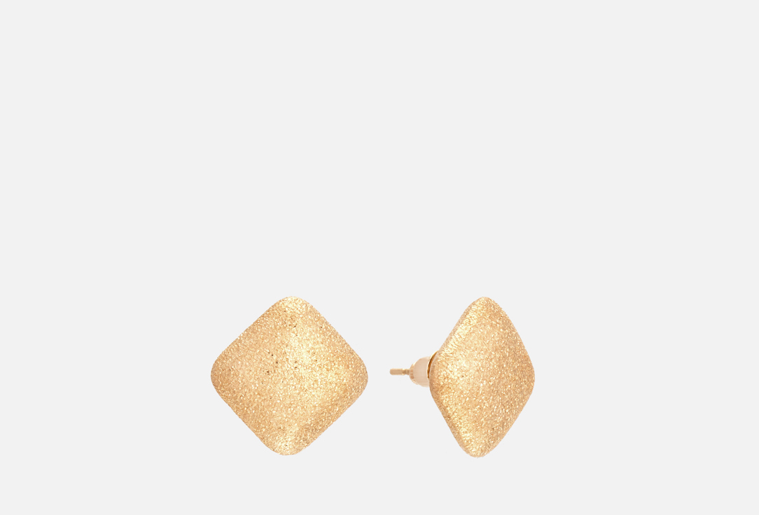 Серьги RINOVA Серьги,дизайн квадрат золотистые 2 шт lisa smith золотистые фактурные серьги