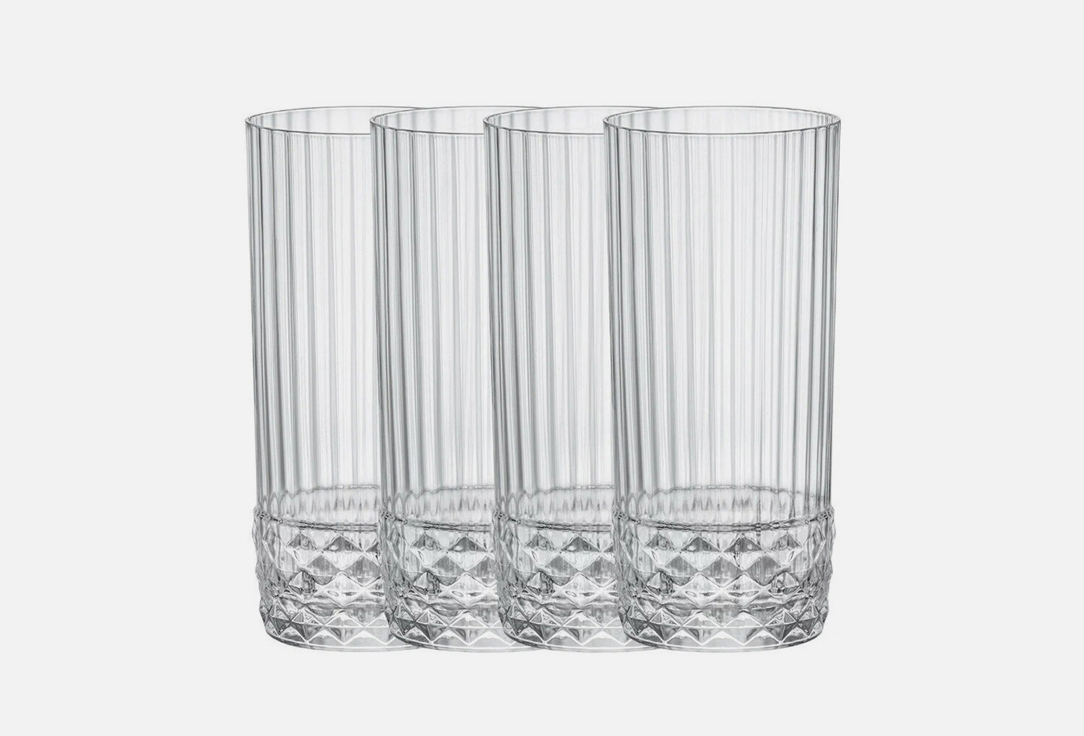 Набор стаканов BORMIOLI ROCCO AMERICA' 20s высоких,400 мл 400 мл набор стаканов высоких габи 400 мл 6 шт