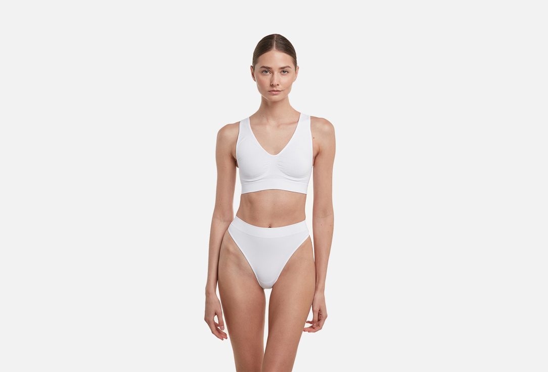 Изображение товара Удобные белые стринги с высокой посадкой для женщин Belle YOU