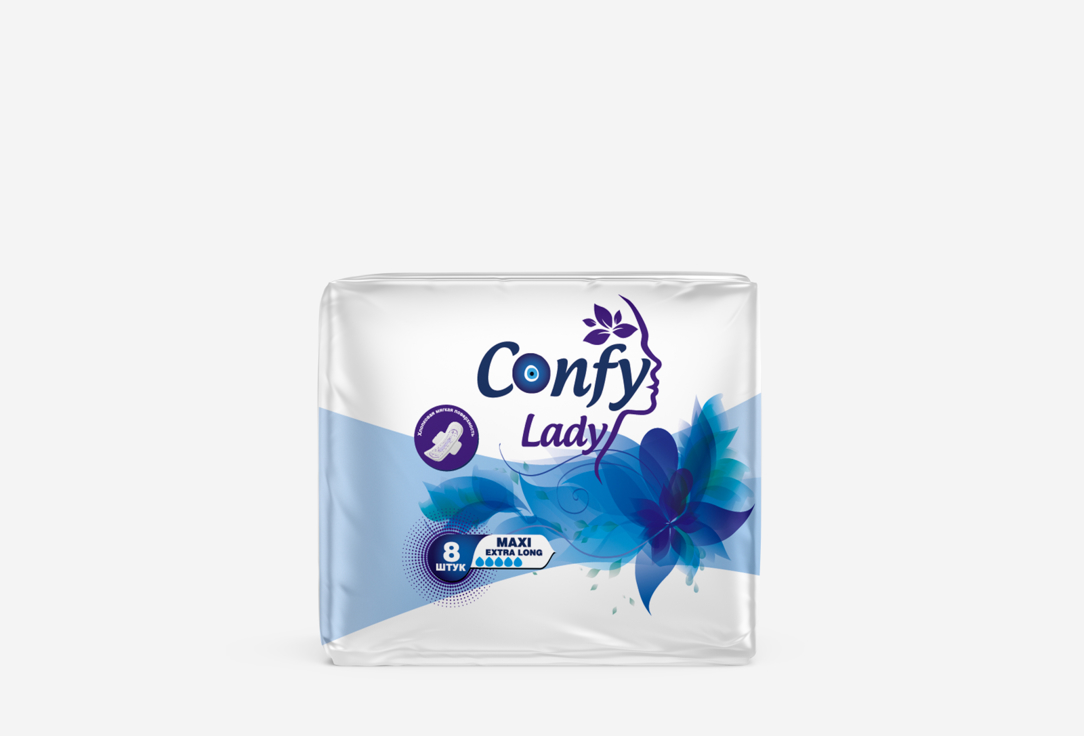 Гигиенические прокладки CONFY Lady maxi extralong 8 шт прокладки confy ultra normal гигиенические с крылышками 10 шт