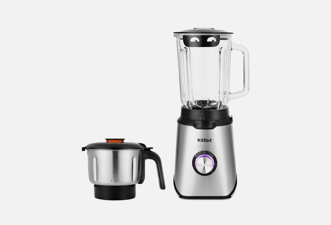 Изображение товара Блендер Kitfort KT-1344 мощность 800 Вт стекло 1,5 л измельчитель 600 мл