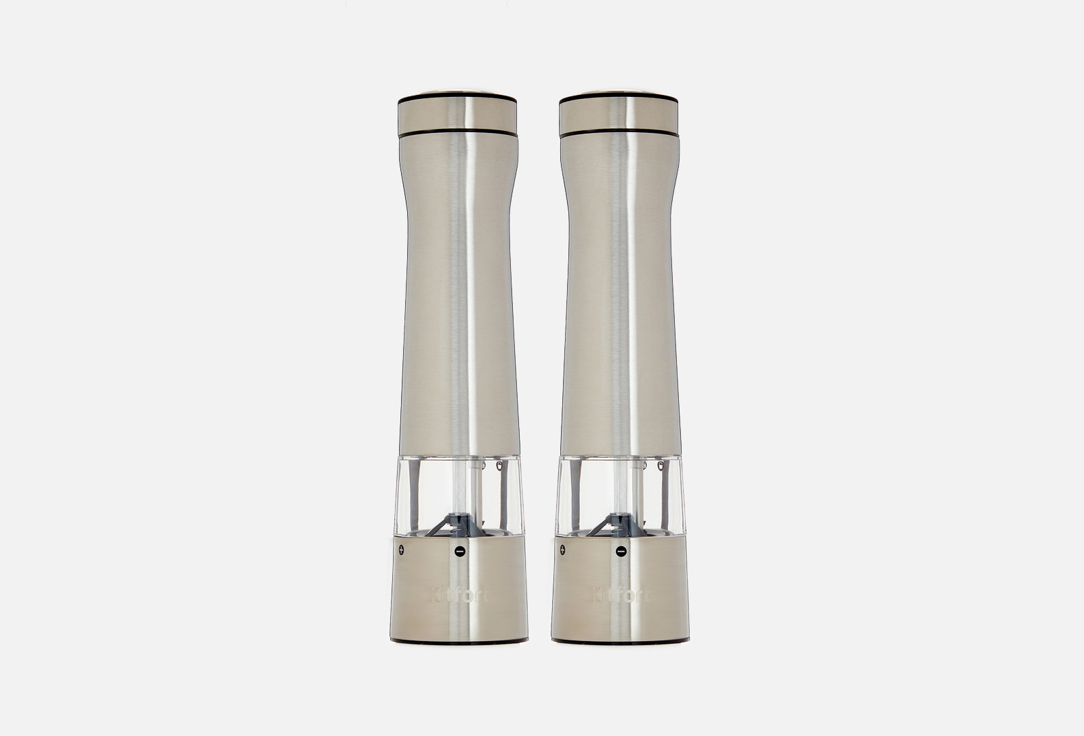 

Набор автоматических мельниц для соли и перца KITFORT, Серебряный, KT-2029 1 шт